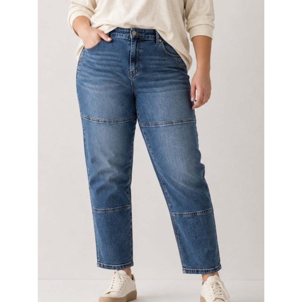 1822 Tapered Leg Panel Seamed Jeans